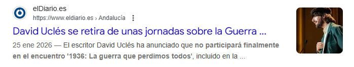 David Uclés declina invitación jornadas Guerra Civil 25 enero
